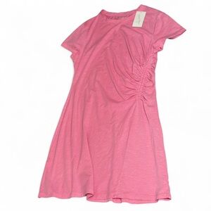 Universal Thread Pink Short Sleeve Ruched Mini Dress